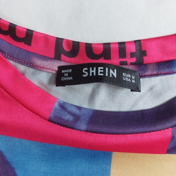 SHEIN graphic, colorful tee with quotes size M - Picture 2 of 4